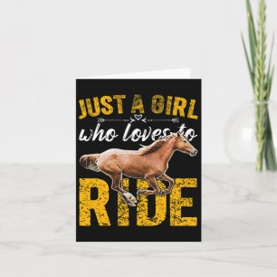 Carte Juste Une Fille Qui Aime Faire Du Cheval À Cheval 