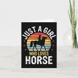 Carte Juste Une Fille Qui Aime Horse Rider Race Horseck 
