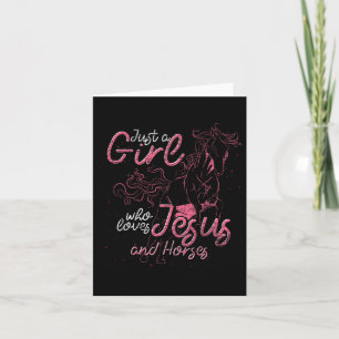 Carte Juste Une Fille Qui Aime Jésus Et Cheval Cheval Ch