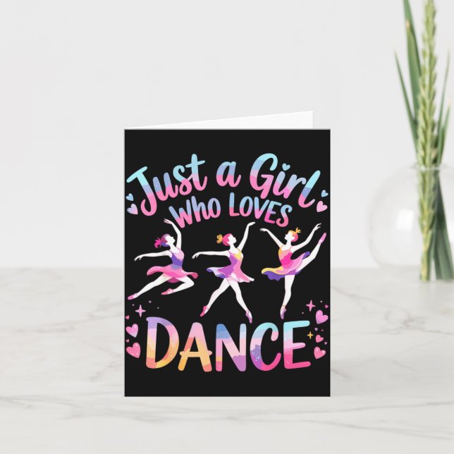 Carte Juste une fille qui aime la danse  (Devant)