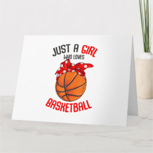 Carte Juste une fille qui aime la fille de basket-ball