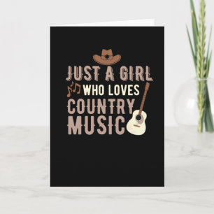 Carte Juste une fille qui aime la musique country