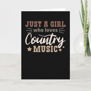 Carte Juste une fille qui aime la musique country