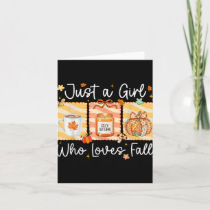 Carte Juste Une Fille Qui Aime L'Automne Citrouille Cosy