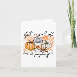 Carte Juste une fille qui aime l'automne Pumpin Spice La