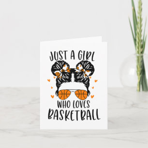 Carte Juste Une Fille Qui Aime Le Basket-Ball