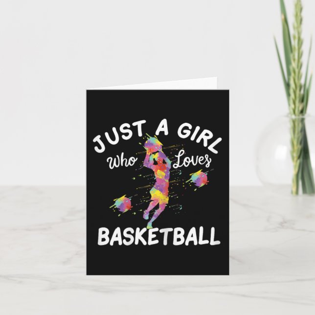 Carte Juste Une Fille Qui Aime Le Basket-Ball (Devant)