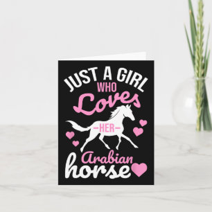 Carte Juste Une Fille Qui Aime Le Cheval Arabe Drôle Equ
