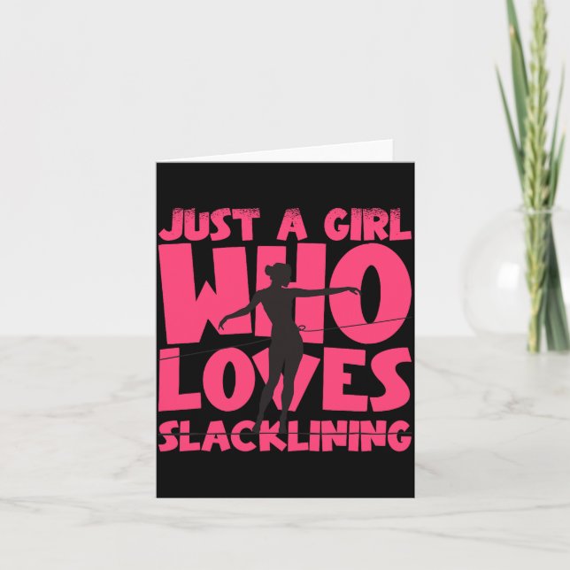 Carte Juste une fille qui aime le slacklining Comfort Co (Devant)