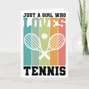 Carte Juste une fille qui aime le tennis   Cadeaux du jo