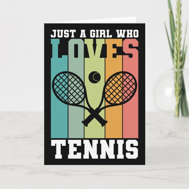Carte Juste une fille qui aime le tennis | Cadeaux du jo (Devant)