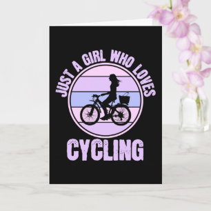 Carte Juste une fille qui aime le vélo fille de vélo