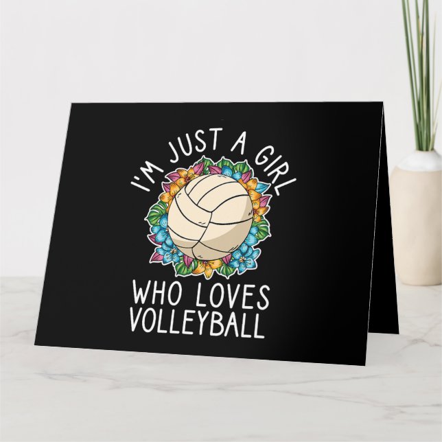 Carte Juste une fille qui aime le volley-ball pour les f (Devant)