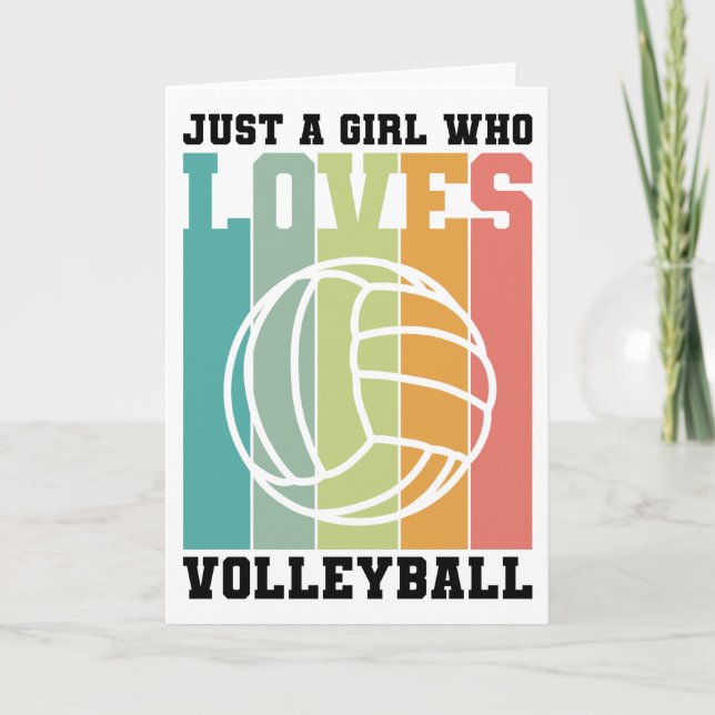 Carte Juste une fille qui aime le volleyball (Devant)