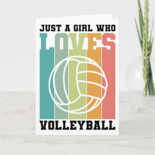 Carte Juste une fille qui aime le volleyball