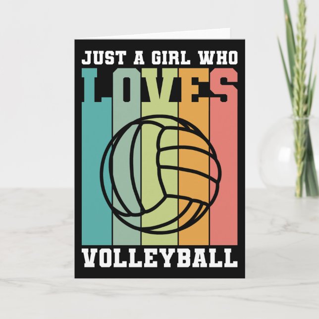 Carte Juste une fille qui aime le volleyball (Devant)