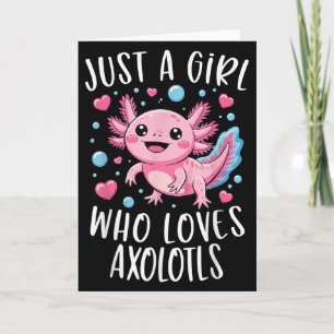 Carte Juste une fille qui aime les axolotls axolotl kawa