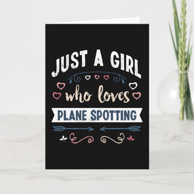 Carte Juste une fille qui aime les cadeaux drôles d'avio (Devant)