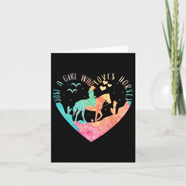 Carte Juste Une Fille Qui Aime Les Chevaux (Devant)