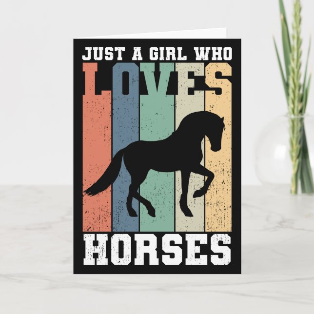 Carte Juste une fille qui aime les chevaux | Cheval Vint (Devant)