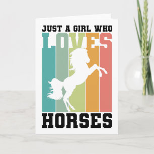 Carte Juste une fille qui aime les chevaux Horse Girl