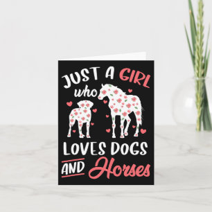 Carte Juste Une Fille Qui Aime Les Chiens Et Les Fleurs