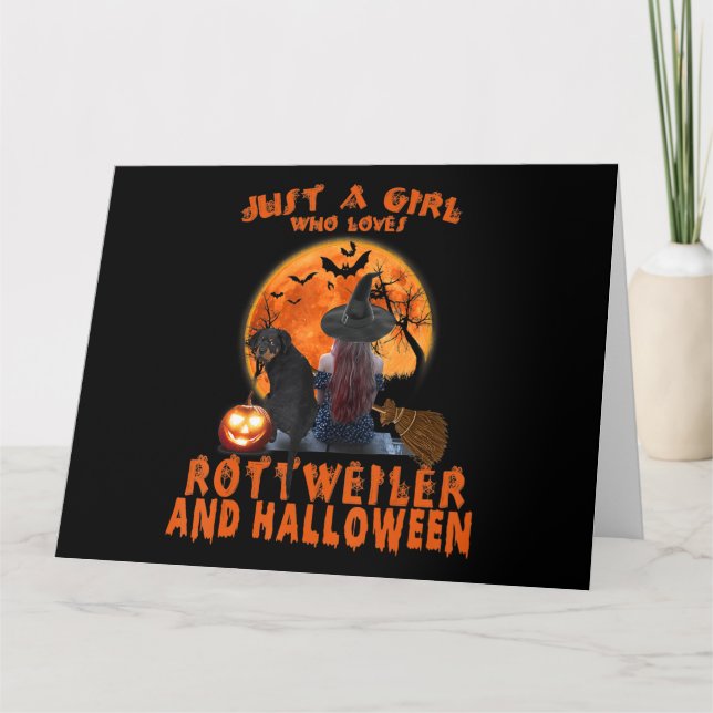 Carte Juste une fille qui aime les chiens Rottweiler et  (Devant)