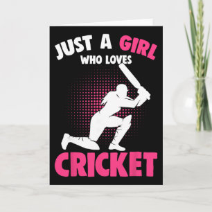 Carte Juste une fille qui aime les filles de cricket enf
