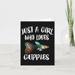 Carte Juste une fille qui aime les guppies Aquarium pois