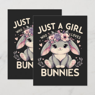 Carte Juste Une Fille Qui Aime Les Lapins
