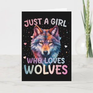 Carte Juste Une Fille Qui Aime Les Loups Amoureuse Des L