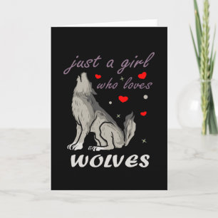 Carte Juste Une Fille Qui Aime Les Loups Mignonne Ado Lo