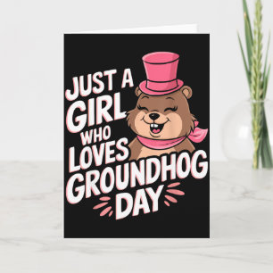 Carte Juste une fille qui aime les marmottes drôle de ma