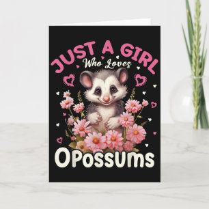 Carte Juste une fille qui aime les ossums floral femmes 
