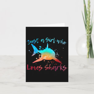 Carte Juste une fille qui aime les requins grand requin