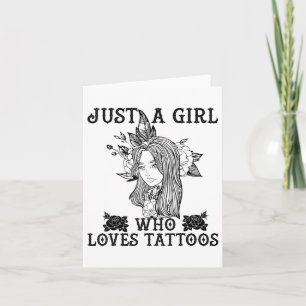 Carte Juste une fille qui aime les tatouages pour quicon
