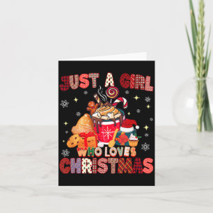 Carte Juste Une Fille Qui Aime Noël Amoureux Du Chocolat