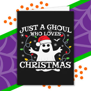 Carte Juste une fille qui aime Noël Drôle Halloween