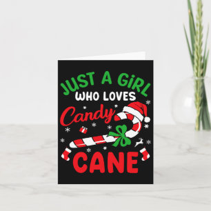 Carte Juste une fille qui aime Sucre de canne Noël drôle
