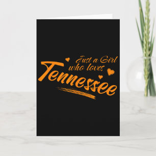 Carte Juste une fille qui aime Tennessee, Femme Mignon T