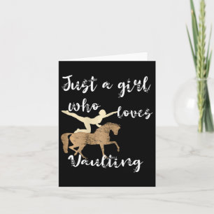 Carte Juste Une Fille Qui Aime Vaulter Un Cheval Équestr