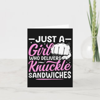 Carte Juste une fille qui livre des sandwichs de concomb