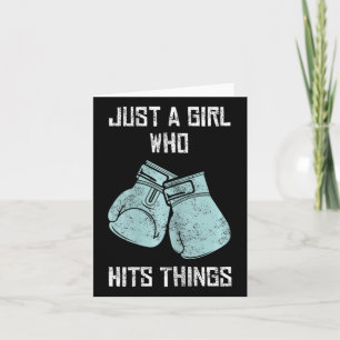Carte Juste Une Fille Qui Touche Des Choses En Boxe Des 