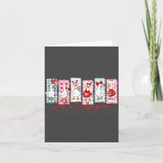 Carte Juste une oie adorable mignonne nk oie idiote Sain