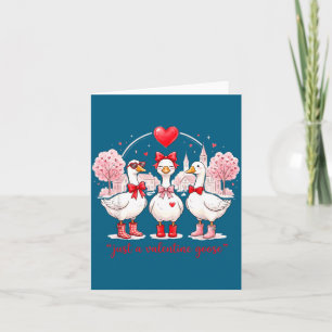 Carte Juste une oie de la Saint-Valentin Coquette Oie Id