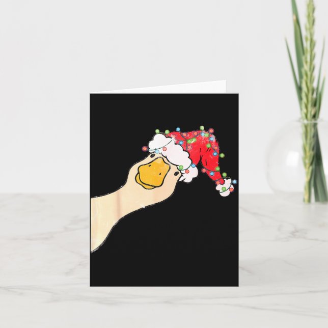 Carte Juste une oie joyeuse drôle d'oie de Noël (Devant)