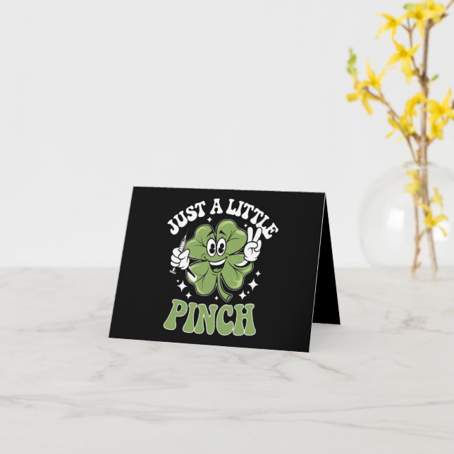 Carte Juste une petite pince infirmière St Patrick's Day (Fleur jaune)