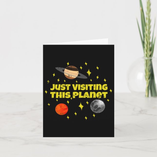 Carte Juste visiter cette planète d'alien de galaxie Hal (Devant)