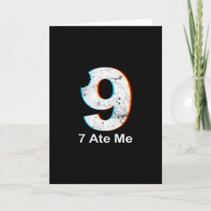 Carte Justice pour 9 Drôle 7 a mangé 9 Blague de maths 6