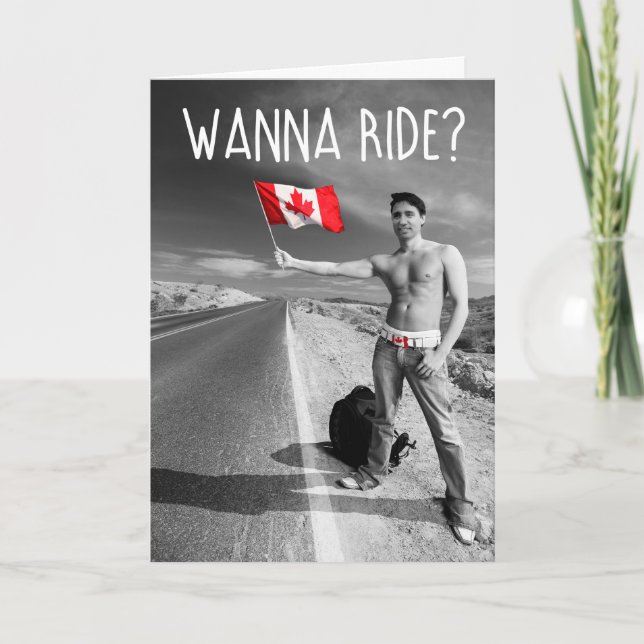 Carte JUSTIN TRUDEAU : Wanna Ride (Devant)